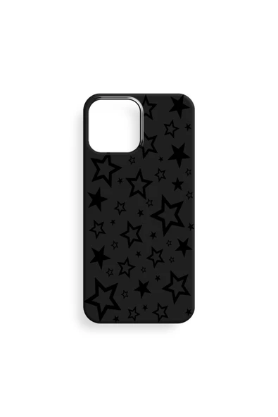 ARTEBA Global iPhone 15 Pro Max Siyah Yıldız Desenli Premium Lansman Telefon Kılıfı ürün görseli 1
