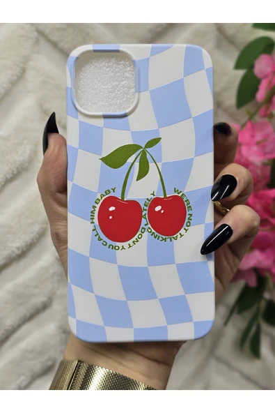 ARTEBA Global iPhone 13 Pro Max Kiraz Desenli Premium Lansman Telefon Kılıfı ürün görseli 1