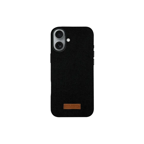 Santa Barbara Polo Racquet Club iPhone 16 Kılıf M-Safe Şarja Uygun Kumaş Makanik Tuş Kamera Koruma Dizaynlı Leonard Kapak ürün görseli 1