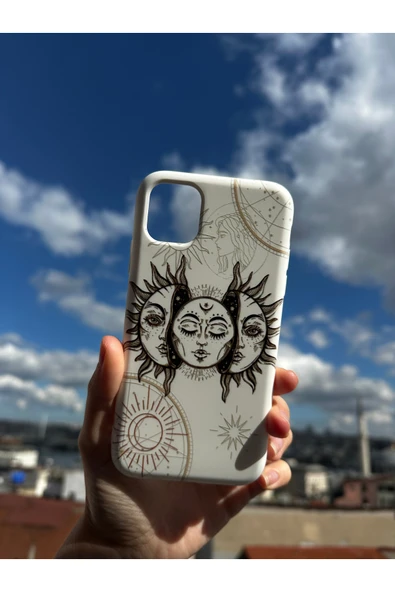 ARTEBA Global iPhone 12 Uyumlu Baskılı Beyaz Telefon Kılıfı ürün görseli 1