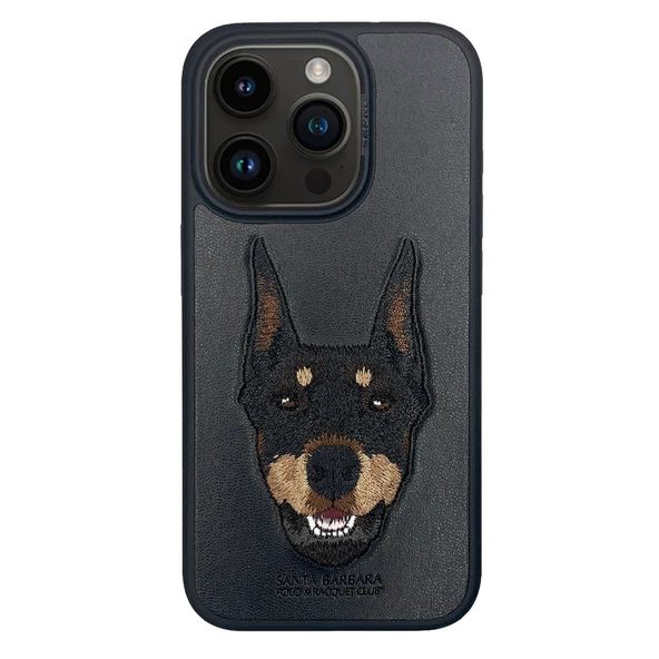 Santa Barbara Polo Racquet Club iPhone 15 Pro Kılıf 3Boyutlu PU Deri Curtis İçi Süet Kapak ürün görseli 1