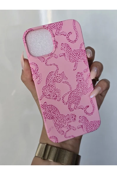 ARTEBA Global iPhone 17 Pro Pembe Aslan Desenli Premium Lansman Telefon Kılıfı ürün görseli 1