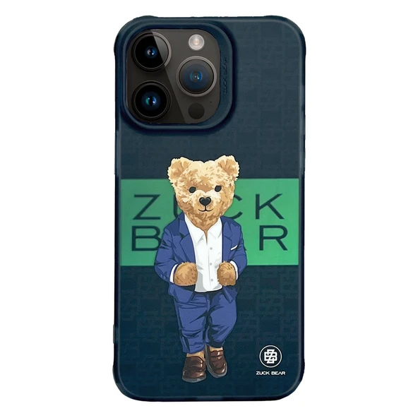 ZuckBear iPhone 15 Pro Max Kılıf Hologramlı Mekanik Tuşlu French Riviera Kapak ürün görseli 1