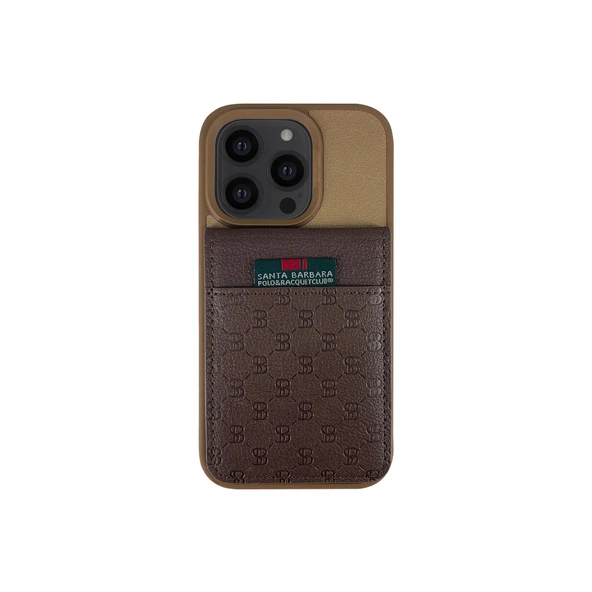 Santa Barbara Polo Racquet Club iPhone 13 Pro Kılıf Cüzdanla Bitişik PU Deri Standlı İçi Süet Hulda Kapak ürün görseli 1