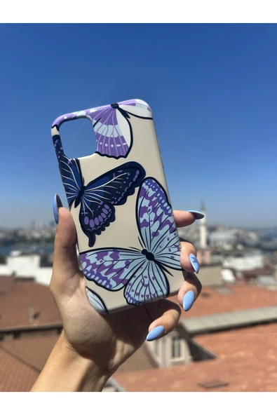 ARTEBA Global iPhone 14 PRO Uyumlu İçi Kadife Baskılı Krem Telefon Kılıfı ürün görseli 1