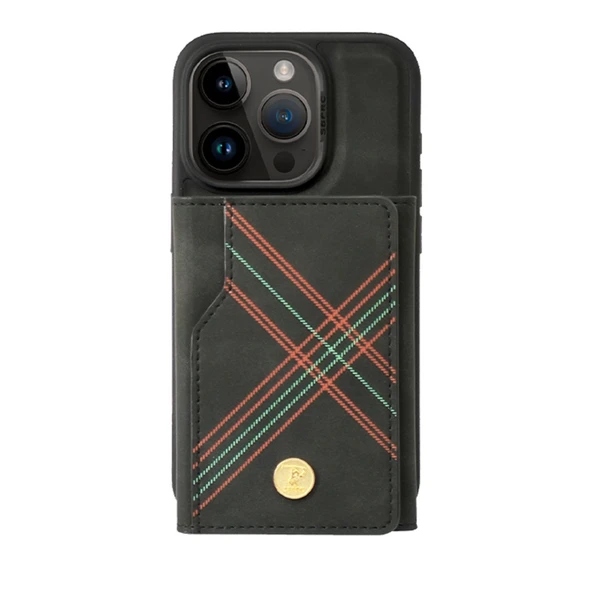 Santa Barbara Polo Racquet Club iPhone 15 Pro Max Kılıf + Cüzdan PU Deri M-Safe Şarja Uygun Stand Olabilen Burke Set Kapak ürün görseli 1