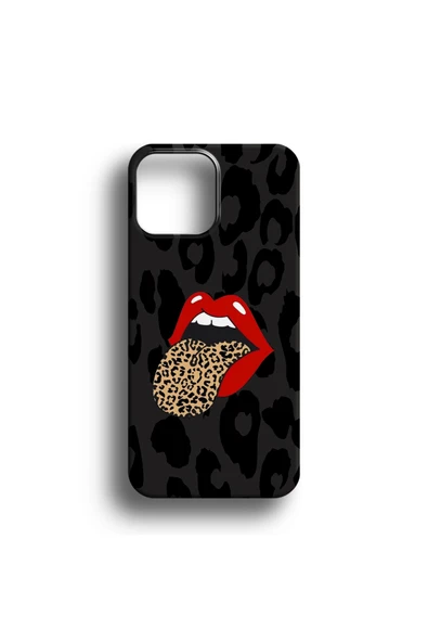 ARTEBA Global iPhone 15 Pro Max Leopar Dudak Desenli Premium Lansman Telefon Kılıfı ürün görseli 1