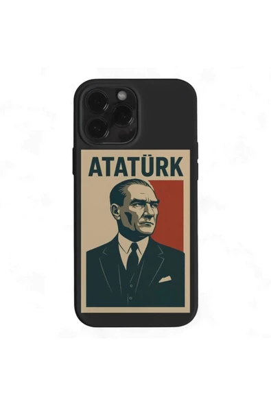 ARTEBA Global iPhone 16 Pro Max Uyumlu Atatürk Anı Premium İçi Kadife Lansman Telefon Kılıfı ürün görseli 1
