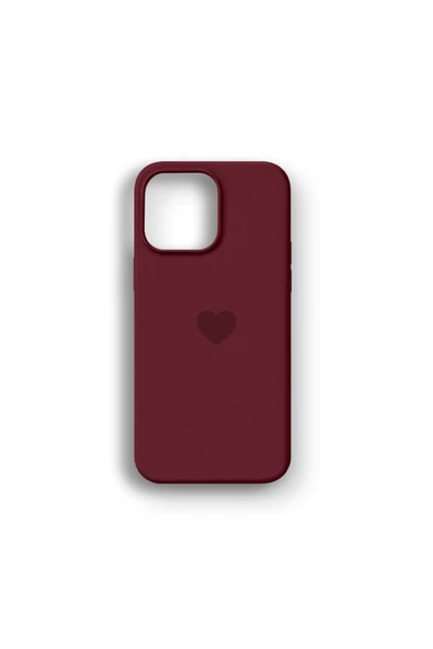ila bags iPhone 11 Pro Max Uyumlu Bordo Kalp Logolu Lansman Telefon Kılıfı ürün görseli 1