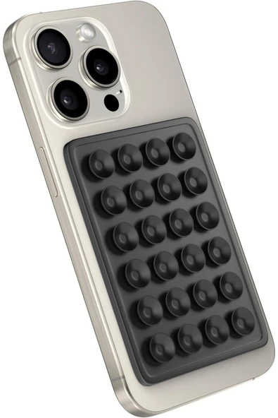 Powerfox Telefon Tutucu Vantuz Selfie Aparatı Akrobat Siyah Belirtilmemiş Vantuzlu TPE ürün görseli 1