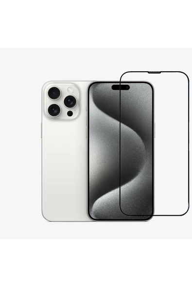 ARTEBA Global Iphone 15 PRO MAX Tam Kaplayan Ekran Koruyucu - Darbe Emici Temperli Kırılmaz Cam - Extra İnce ürün görseli 1