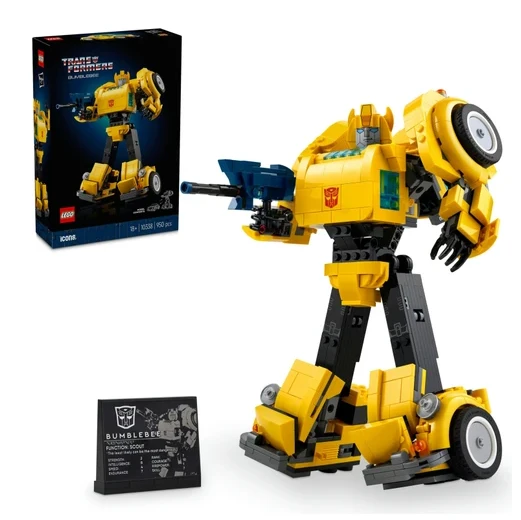 LEGO  Icons Bumblebee 10338 - Yetişkinler için Koleksiyonluk Robot Aksiyon Figürü Yapım Seti (950 Parça) ürün görseli 1