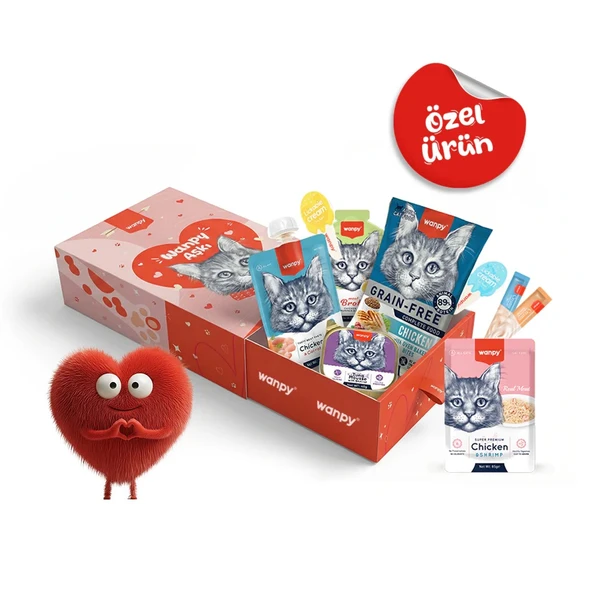 Wanpy Kalp Kutu Seti Karışık Kedi Ödülü ürün görseli 1