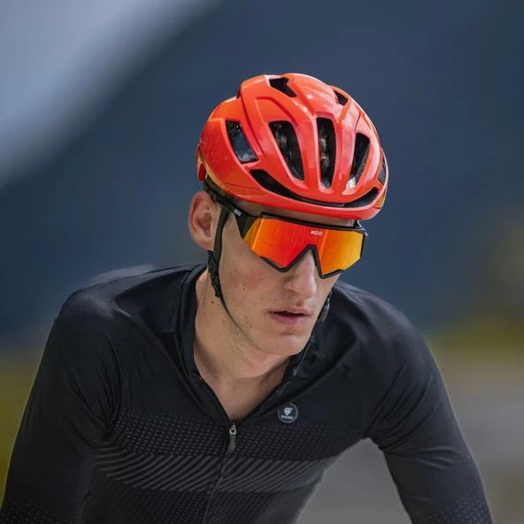 Kask Sintesi Bisiklet Kaskı Turuncu Medium - Resim 4