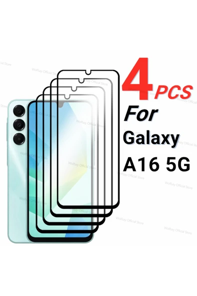 Hatreds Galaxy A16 Uyumlu 5D Tam Kaplayan Cam Ekran Koruyucu ( 4 Adet ) ürün görseli 1