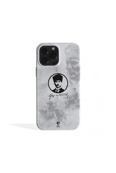 ARTEBA Global iPhone 14 Uyumlu Atatürk Anı Premium İçi Kadife Lansman Telefon Kılıfı ürün görseli 1