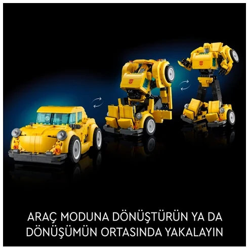 LEGO  Icons Bumblebee 10338 - Yetişkinler için Koleksiyonluk Robot Aksiyon Figürü Yapım Seti (950 Parça) - Resim 3