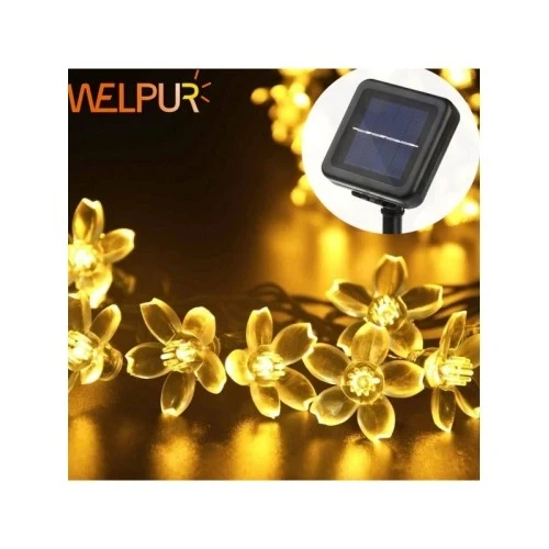Solar Çiçekli Dekoratif 30 Led Bahçe Lambası ürün görseli 1