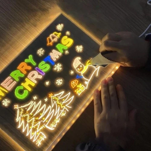 Led Aydınlatmalı Yazı Ve Çizim Tahtası - Büyük Boy 30x20 Cm ürün görseli 1