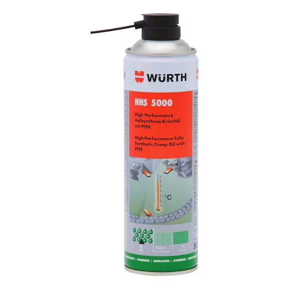 WÜRTH HHS 5000 Isıya Dayanıklı Yağlama Spreyi 500ML - PTFE Katkılı Uzun Süreli Koruma ürün görseli 1