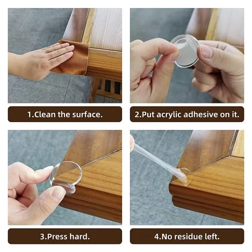 Silikon Şeffaf Masa Kenarı Köşe Koruması ürün görseli 1