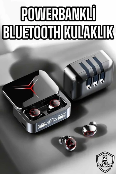 Yeni Nesil Powerbankli Bluetooth Bağlantılı Kablosuz Kulaklık ürün görseli 1