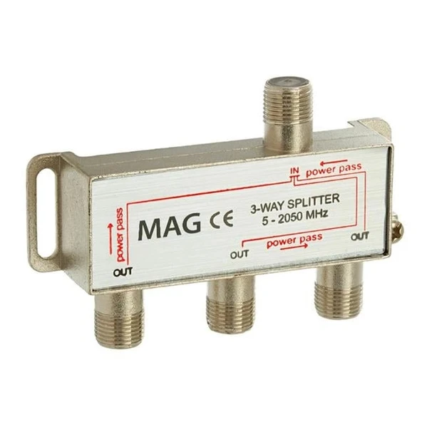 Mag MG-1504 5-2500 MHz 1 Giriş 3 Çıkış Anten-Sinyal Dağıtıcı 1/3 Splitter ürün görseli 1