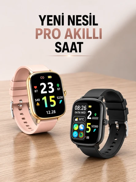 Yeni Nesil Akıllı Saat Arama Bildirimleri, Uyku & Kalp Atış Takibi ürün görseli 1