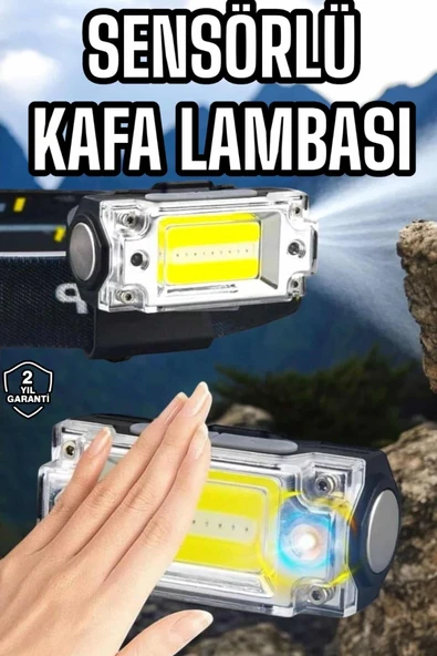 Şarjlı Kafa Feneri Suya Dayanıklı Ayarlanabilir Kamp Feneri ürün görseli 1