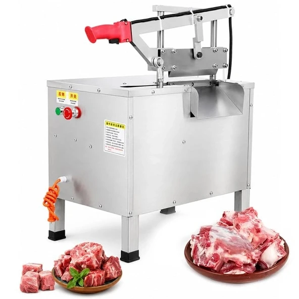 Sunup SN-30982 Otomatik Kemik ve Et Kesme Makinesi Gıda Sınıfı Paslanmaz Çelik Endüstriyel Giyotin Dilimleyici ürün görseli 1