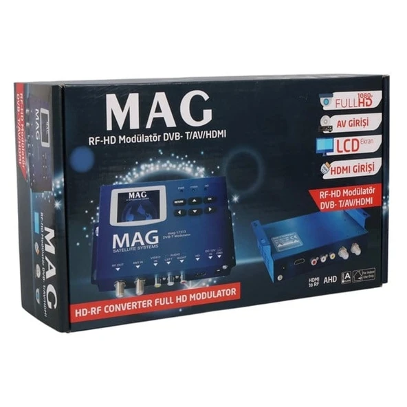 Mag MG-17313 Lcd Ekranlı Hd-Rf Converter Full Hd Dvb-T Encoder Modülatör (Dvb-T/Av/HDMI) - Resim 5