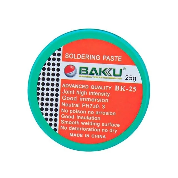 Baku BK-25 Hassas 25 Gram Nötr pH Elektronik Lehim Pastası ürün görseli 1