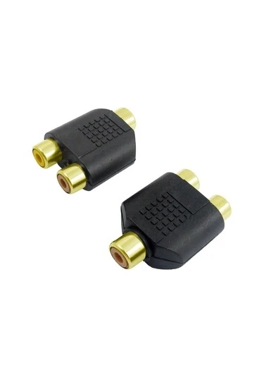 Çevirici Jack 1Rca Dişi To 2Rca Dişi Gold Polaxtor. ürün görseli 1