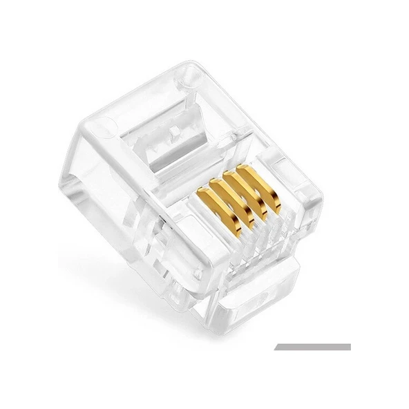 Rj11 Konnektör Rj11 6P4C Konnektör Jack 100 Adet ürün görseli 1
