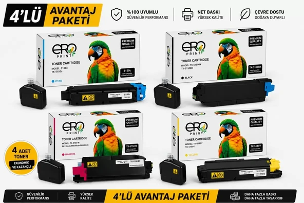 Kyocera ECOSYS M6535cidn Muadil Toner - 4 Renk Set ürün görseli 1