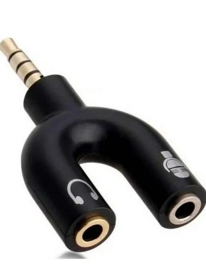 Kulaklık Mikrofon Birleştirici Adaptör 3.5mm Ayırıcı Aparat ürün görseli 1