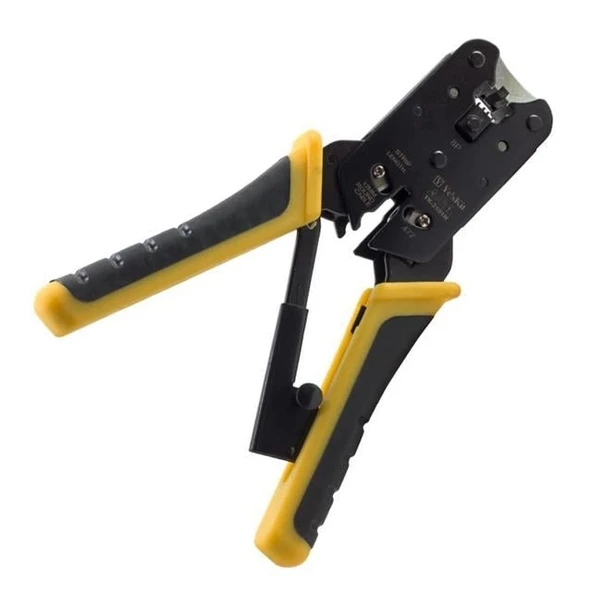 YesKit YK-2101N 3'ü 1 Arada RJ45 Kesme, Soyma ve Konnektör Çakma Seti Kablo Sıkma Pensesi ürün görseli 1