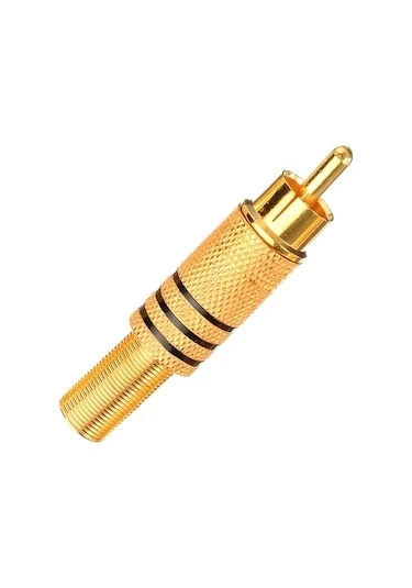 Tos Fiş Metal Altın Gold Erkek Konnektör Siyah-kırmızı Kodlu Rc ürün görseli 1