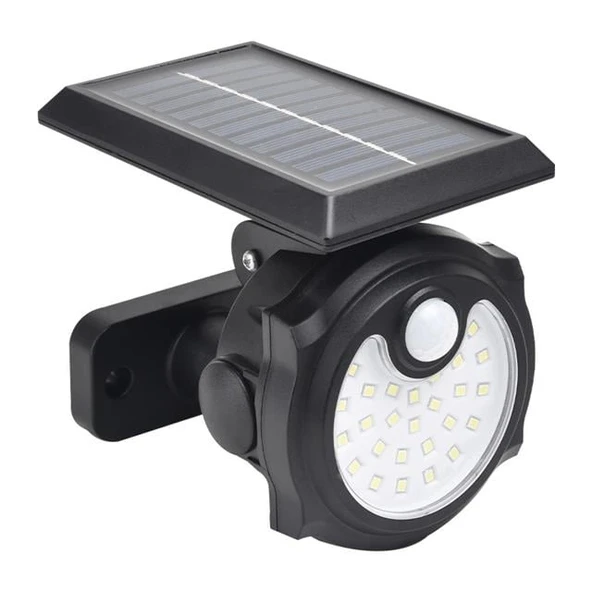 Powermaster SH-1705A 26 Ledli Sensörlü 3 Modlu Solar İndiksiyon Duvar Lambası ürün görseli 1