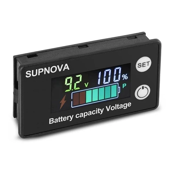 Powermaster DC 8V-100V Kurşun Asit Lityum Pil Kapasite Göstergesi -Voltmetre Gerilim Ölçer (12V-24V-48V-72V) ürün görseli 1