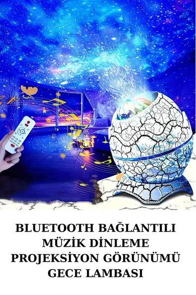 Dinozor Yumurtası Gece Masa Lambası Bluetooth Hoparlör 14 Renk Seçeneği ürün görseli 1