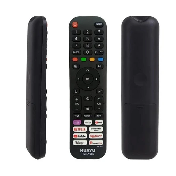 Huayu RM-L1665 Ver 2.0 Hisense Netflix-Prime Video-Youtube-Rakuten-Disney+ Tuşlu ürün görseli 1