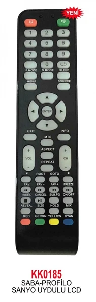 SABA-PROFİLO-SANYO UYDULU LCD SKYTECH LCD LED TV KUMANDA - SWAT KR0185 ürün görseli 1