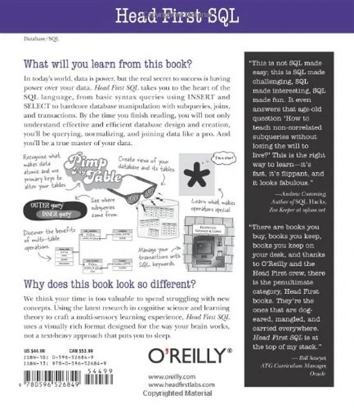 Head First SQL: Your Brain on SQL -- A Learner's Guide 1st Edition - Resim 2