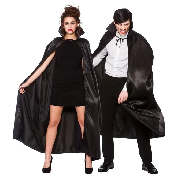 Siyah Renk Yakalı Halloween Pelerini 120 cm ürün görseli 1