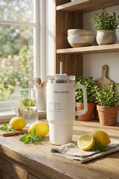 Quencher 1.2L Paslanmaz Çelik Pipetli Su Matarası Termosu ürün görseli 1