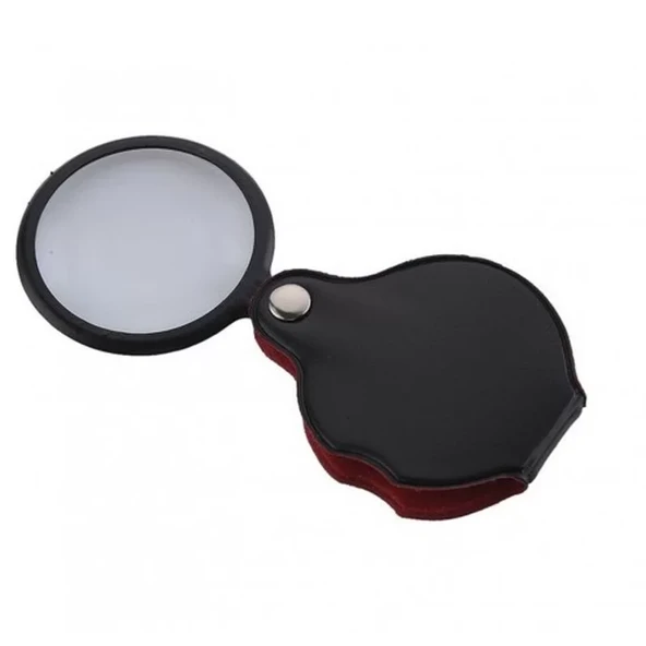 5X-50Mm-Mini Büyüteç Cepte Taşınan Optik Lens Katlanabilir Deri Kaplama Xx1051 ürün görseli 1
