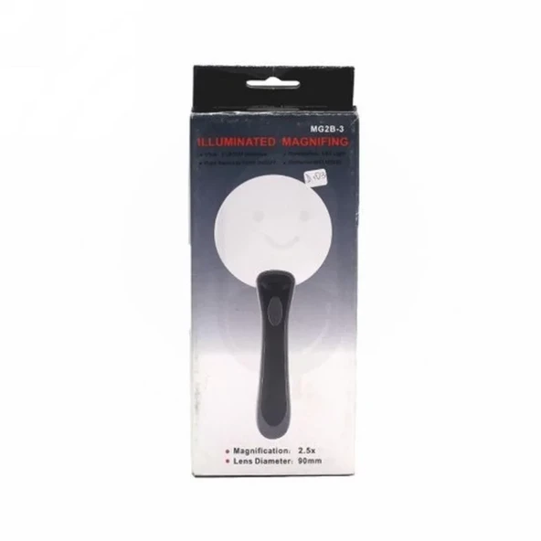 2 Led Işıklı 2.5X-90Mm Okuma Büyüteç - Resim 3