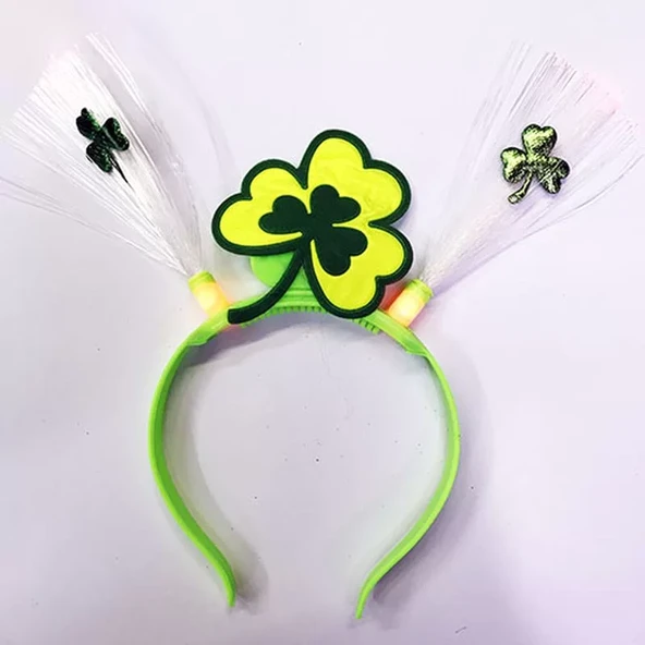 Led Işıklı Yanar Söner Yeşil Renk Oktoberfest Partisi Tacı 25x13 cm ürün görseli 1
