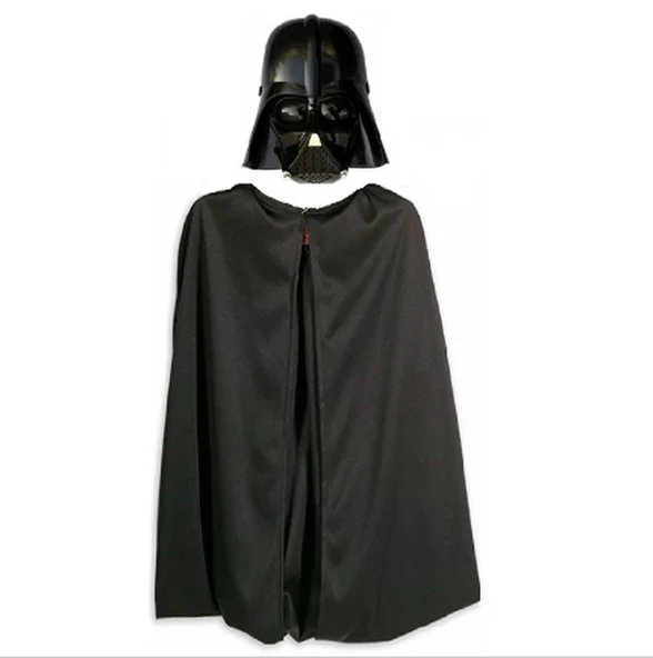 Çocuk Boy Yıldız Savaşları Star Wars Darth Vadet Maskesi ve 90 cm Pelerin Seti Siyah ürün görseli 1